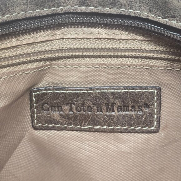 Gun Totin Mamas RFID Protection Leather Crossbody Bag - Picture 3 of 12